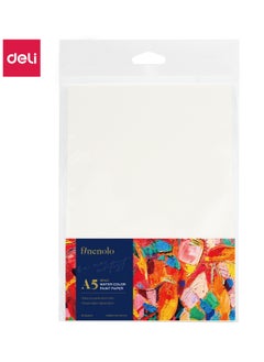 Deli Deli EC270-A5 Finenolo A5 Watercolor Paper – 16 Sheets | 300gsm Heavyweight Watercolor Paper | Ideal for Watercolor, Acrylic, and Ink Painting | Excellent Absorption & Easy to Paint.  - Image 1