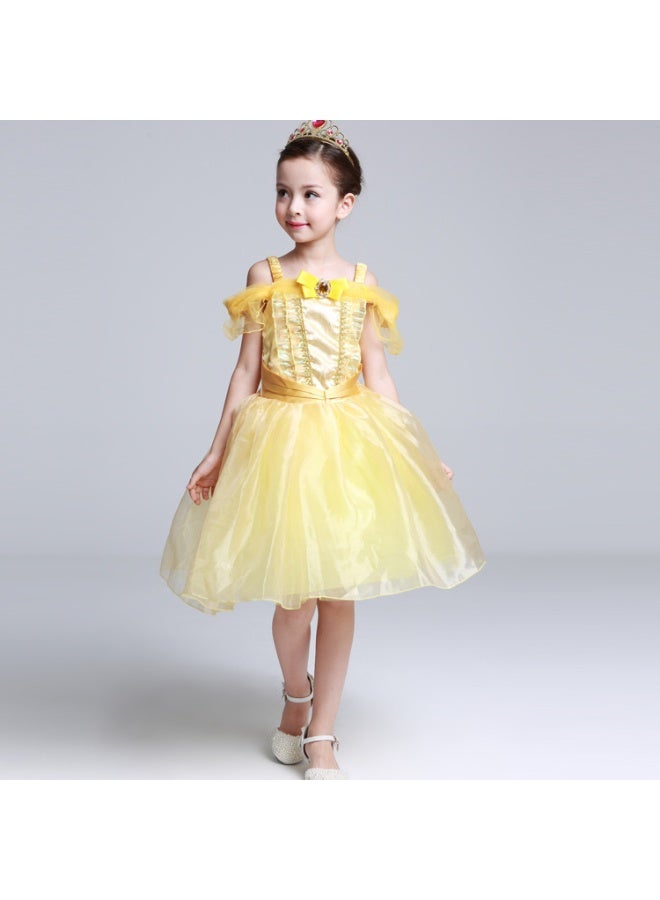 Princess Dress Halloween Beauty and the Beast Cospaly Fancy Bella Aurora Dress Kids Prom Gowns Belle Costumes Girls - Image 2