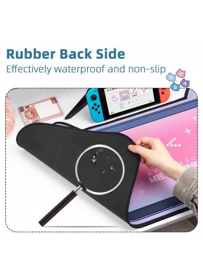 GeekShare Cute Cat Ear Mouse Pad - Non-Slip Rubber Base for Keyboard and Mouse, Perfect for Gaming, Writing, or Home Office Work (Mouse pad) - Image 2