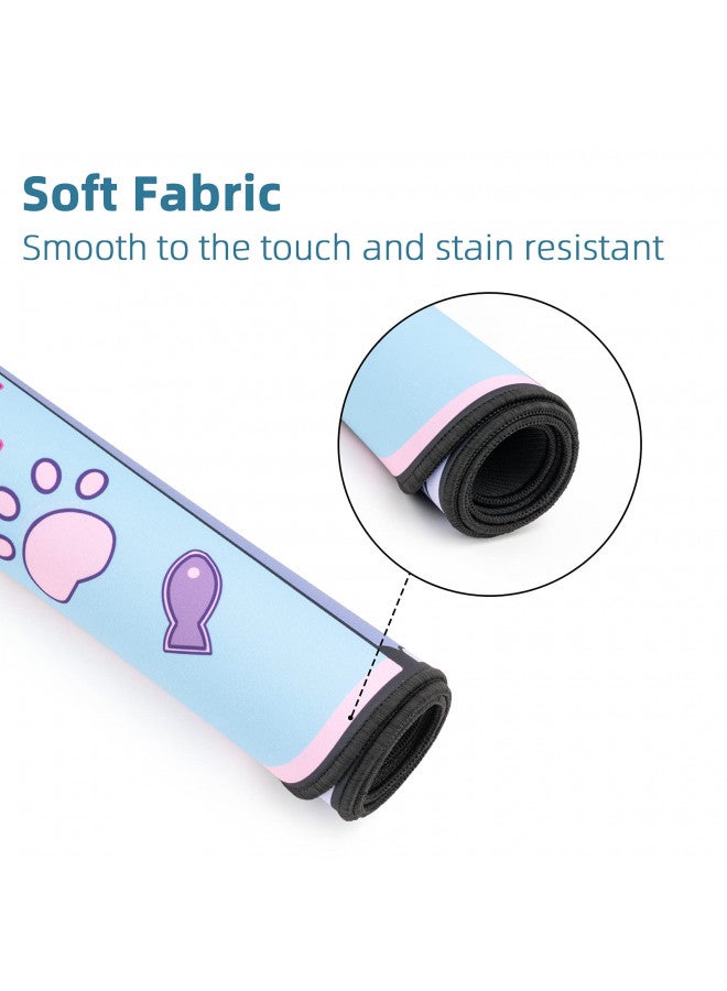 GeekShare Cute Cat Ear Mouse Pad - Non-Slip Rubber Base for Keyboard and Mouse, Perfect for Gaming, Writing, or Home Office Work (Mouse pad) - Image 1