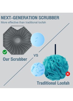 HaHaHai Antimicrobial Silicone Body Scrubber, Exfoliating Body Scrubber for Sensitive Skin, Eco Friendly Shower Scrubber for Body, Silicone Body Brush for Showering  - Image 5