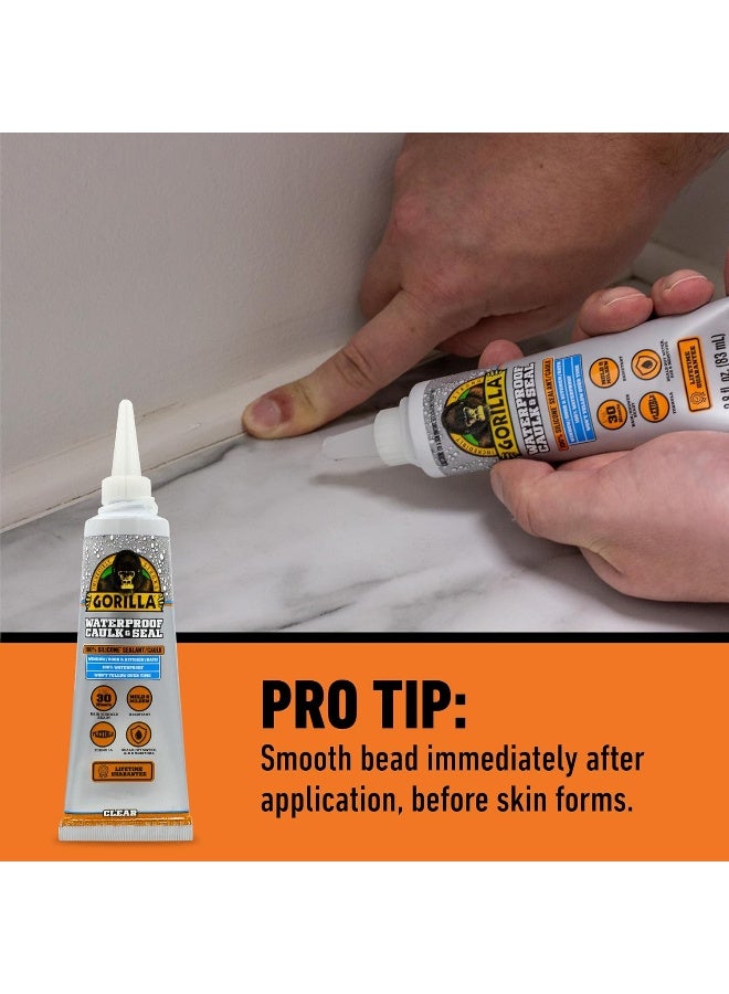 Gorilla Gorilla 8090001 2.8 Ounce Squeeze Tube Clear Silicone Sealant, 1-Pack  - Image 4