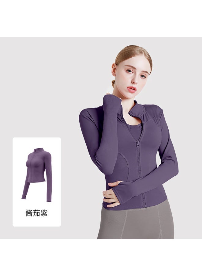 Women's Tracksuit Jacket Slim Fit Long Sleeved Fitness Coat Yoga Tops with Thumb Holes Gym Jacket Workout Sweatshirts  - Image 1