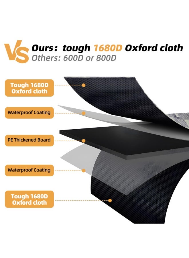 والالا حقيبة أدوات مفتوحة من الأعلى مقاس 17 بوصة مع قاعدة صلبة، حقيبة أدوات كهربائية مقاومة للماء، منظم أدوات بفتحة واسعة مع 15 جيبًا، قاعدة مصبوبة شديدة التحمل، حقيبة أدوات عاكسة للرجال - Image 3