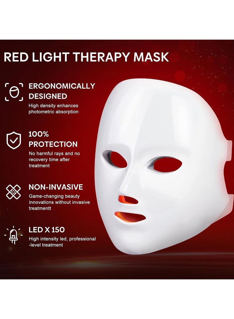 Shopit LED Face Mask 7 Color Light Therapy Collagen, LED Facial Mask Skin Rejuvenation Face Care Treatment Beauty Anti Acne Therapy Whitening LED Face Mask  - Image 2