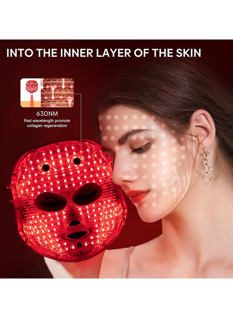 Shopit LED Face Mask 7 Color Light Therapy Collagen, LED Facial Mask Skin Rejuvenation Face Care Treatment Beauty Anti Acne Therapy Whitening LED Face Mask  - Image 3