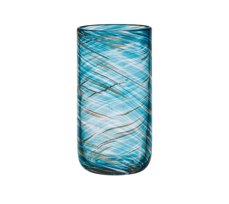 Mikasa Color Swirl Highball Tumbler Cups, Set of 4, Blue - Image 2