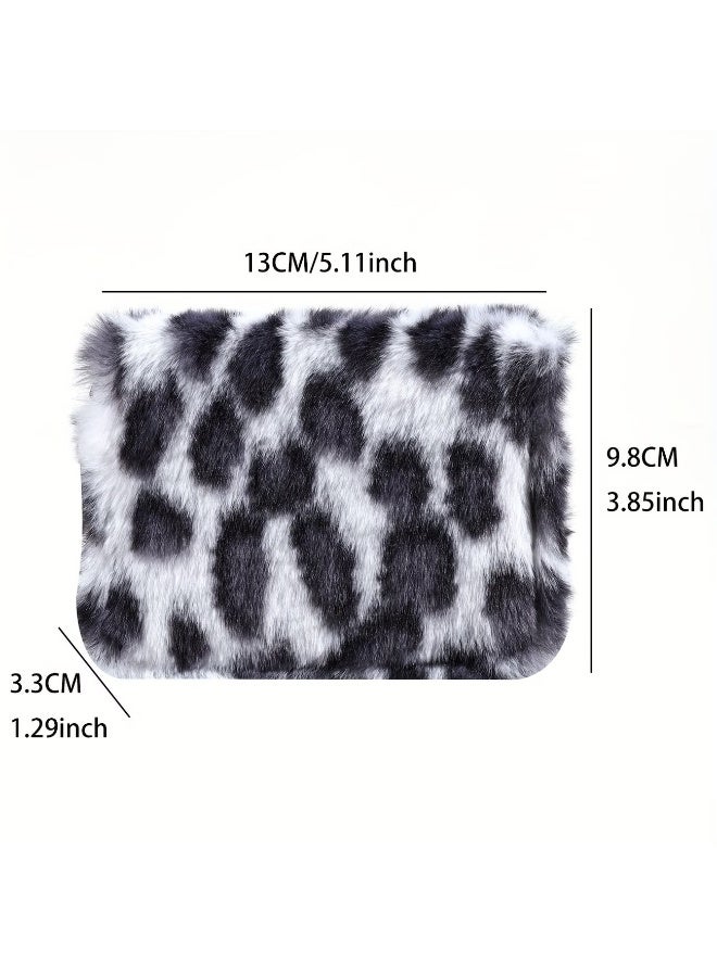 Goolsky A Stylish Leopard Print Women'S Coin Purse, Trendy And Versatile, Made of PU, Featuring a Short Design with a Large Capacity, Multiple Card Slots, And a Multifunctional Plush Coin Pouch - Image 2