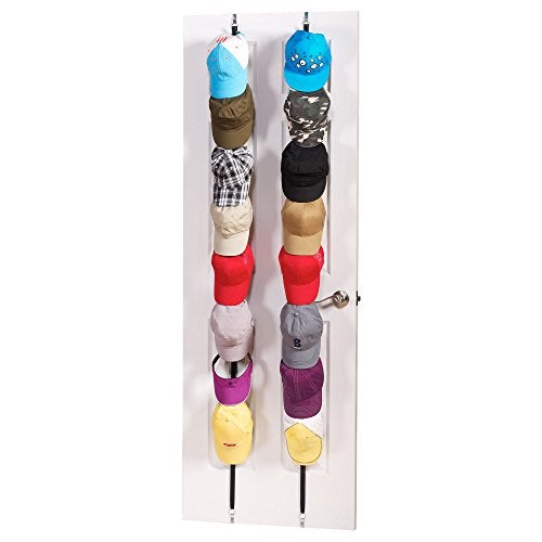 Jokari Cap Rack 2 Pack - Holds up to 16 Caps for Baseball Hats, Ball Caps - Best Over Door Closet Organizer for Men, - Image 1
