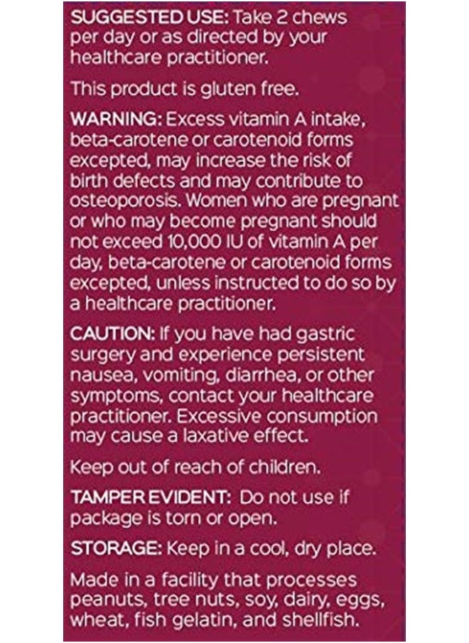 Multi Chewy Bite - Soft Chew Multivitamin for Bariatric Surgery Patients - Chewable Multivitamin with Folic Acid, Vitamin D3 & More - Dark Cherry Flavor - 60 Count