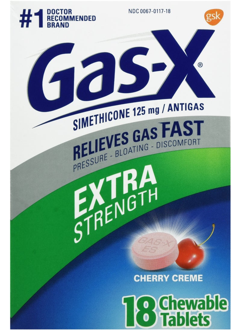 Gas-X - Extra Strength, Simethicone 125 mg, 18 Chewable Tablets - Image 1