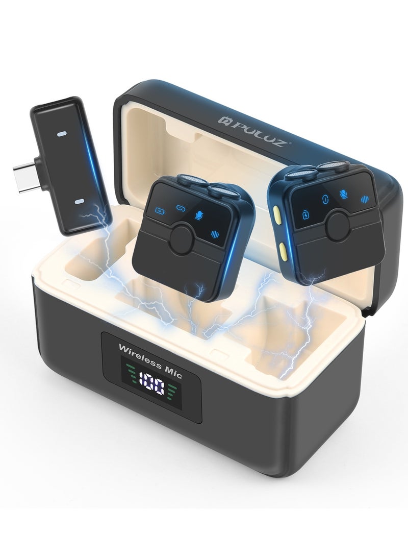 بولوز ميكروفون لاسلكي بتقنية USB‑C مع خاصية إلغاء الضوضاء، ميكروفون لافاليير صغير الحجم، مثالي للتدوين المرئي (Vlogging) وتطبيق تيك توك ويوتيوب وصنّاع المحتوى، للبث المباشر وتسجيل المقابلات، متوافق مع هواتف آيفون وأندرويد، وكاميرات الأكشن وDSLR واللاب توب والكمبيوتر الشخصي، مناسب لهواتف iPhone 15+ / وأجهزة أندرويد. - Image 1