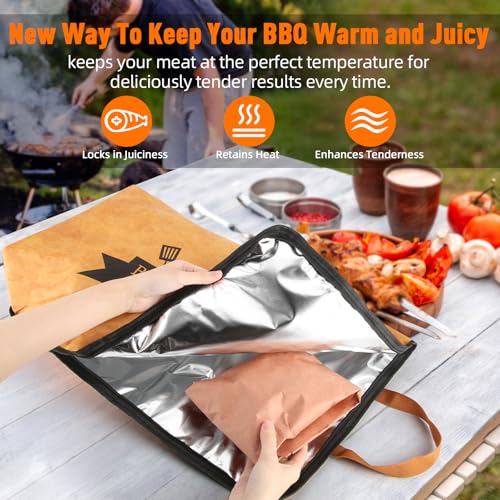 Bolycen BBQ Blanket for Resting Meat-Air Fryer/Dough/Kitchen/Smoker Accessories Party Picnic Camping-Insulated Bag for Brisket/Pork Shoulder/Turkey-Anniversary Birthday Gift for Men (23in) - Image 3