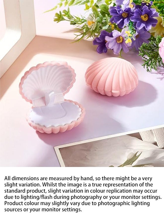 KANGLI 1Pack Velvet Earring Gift Box Shell Jewelry Storage Case Showcase Display Organizer Box for Necklace - Image 3