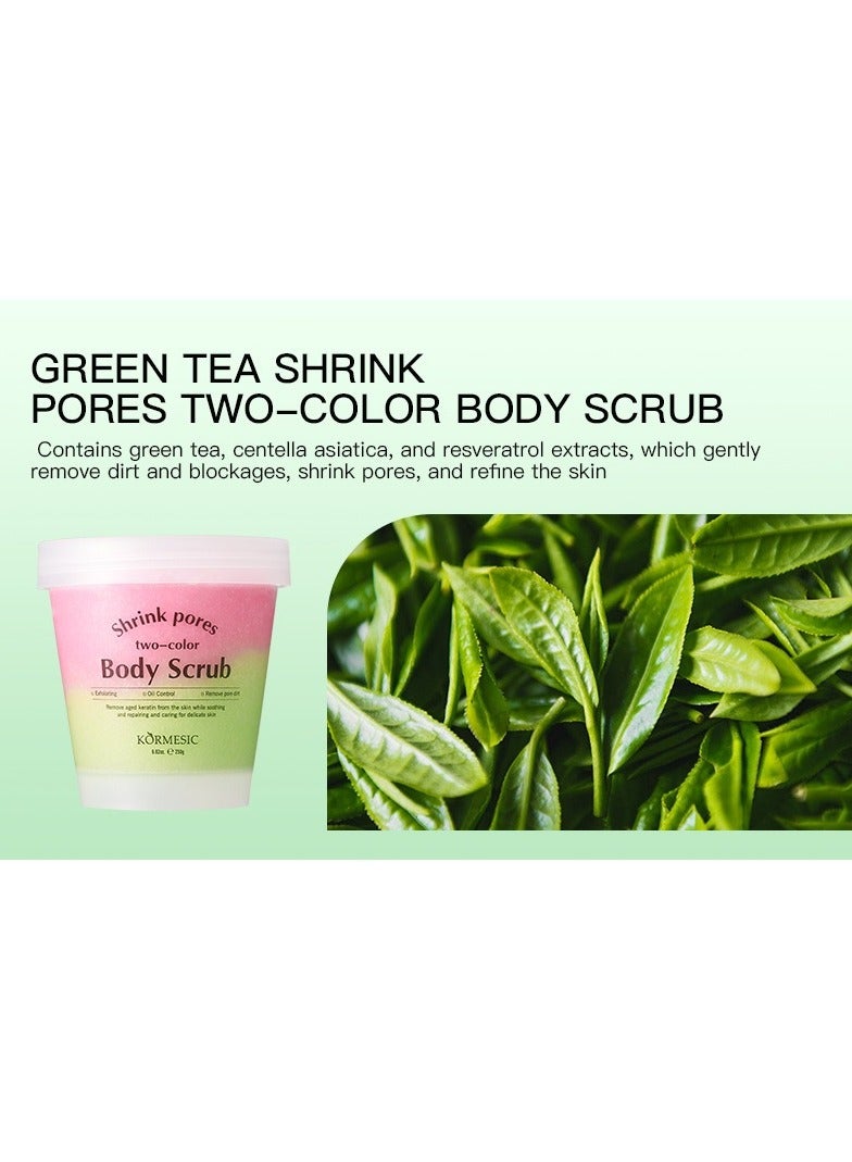 Kormesic Green Tea Dual-Color Body Scrub - Refreshing Exfoliation & Purifying - Image 2