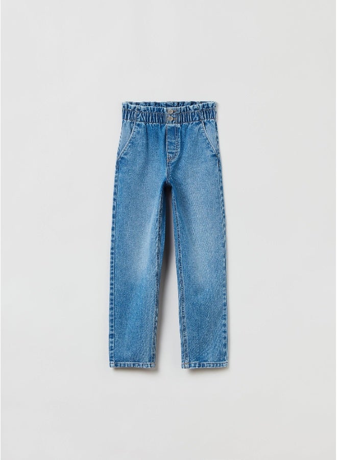 OVS Paper Bag Jeans With Fading - Image 1