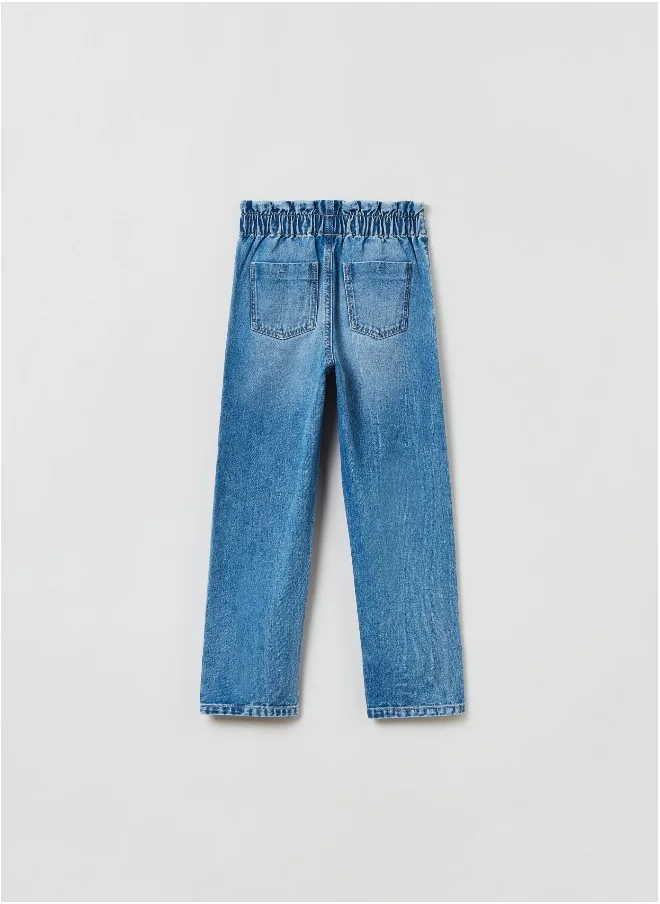 Ovs OVS Paper Bag Jeans With Fading