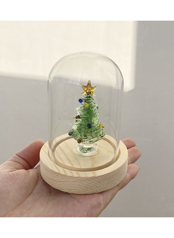 Glass Brushed Christmas Tree Desktop Decoration Zibo Glass Decoration  - Image 1
