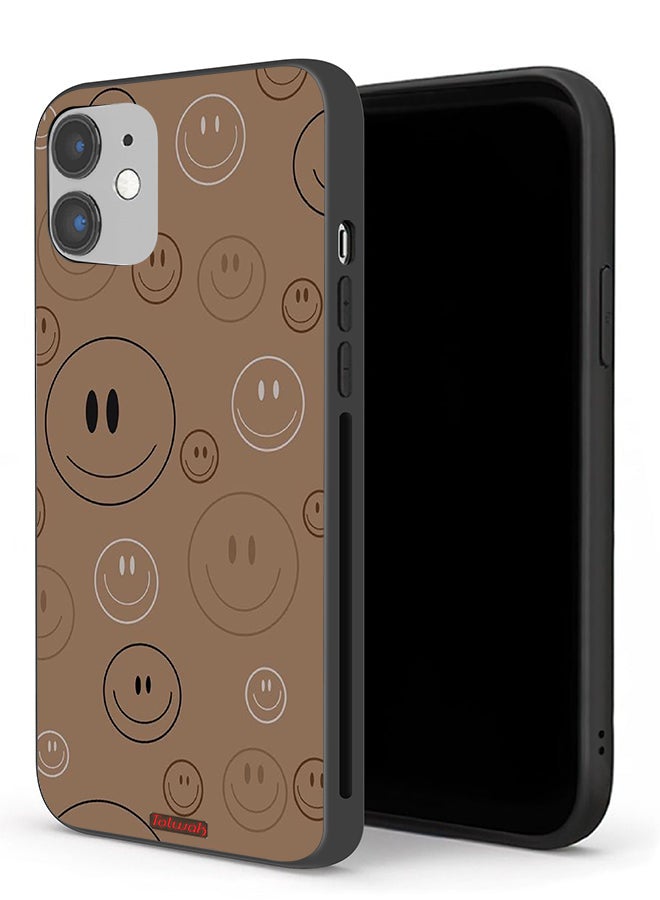 Tolwak Apple iPhone 12 mini Protective Case Smiley Faces Pattern - Image 1