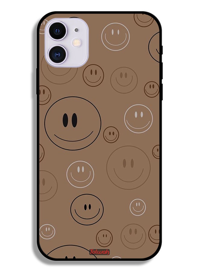 Tolwak Apple iPhone 12 mini Protective Case Smiley Faces Pattern - Image 2