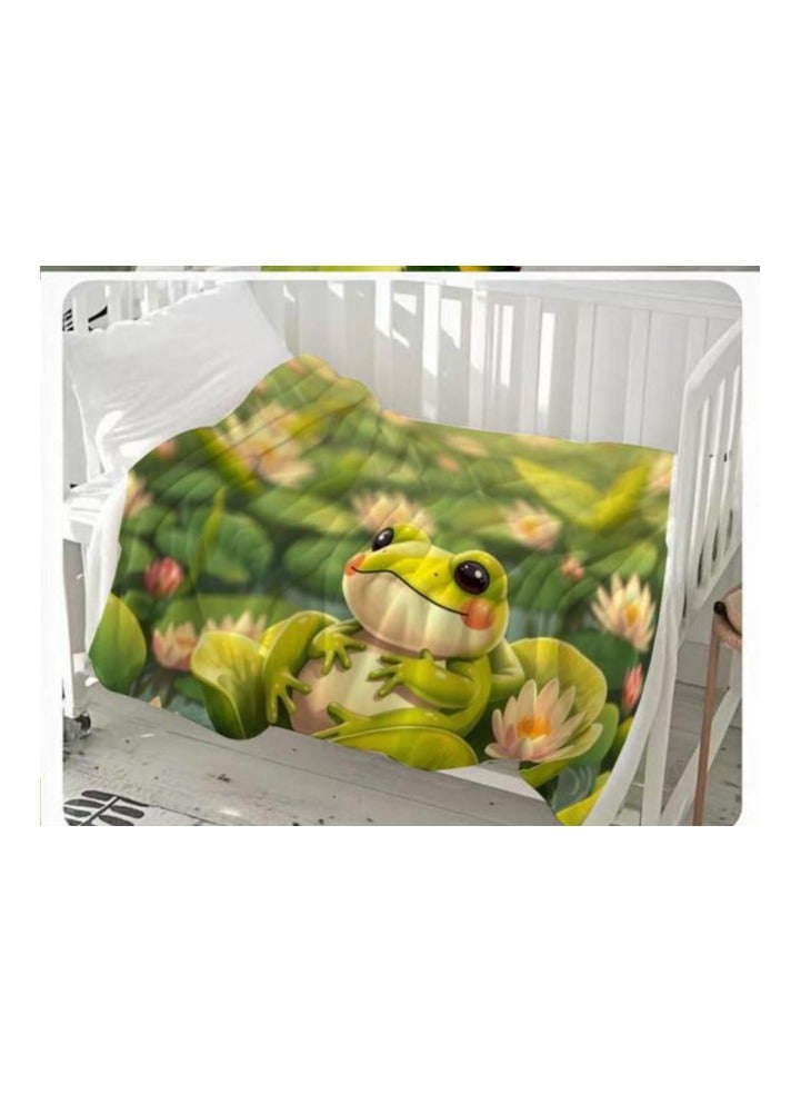 عام بطانية رقيقة من الفانيلا الكرتونية للأطفال أو الطلاب (دافئة ومريحة ومناسبة للنوم والألعاب) 100 سم * 150 سم - 692 - Image 1