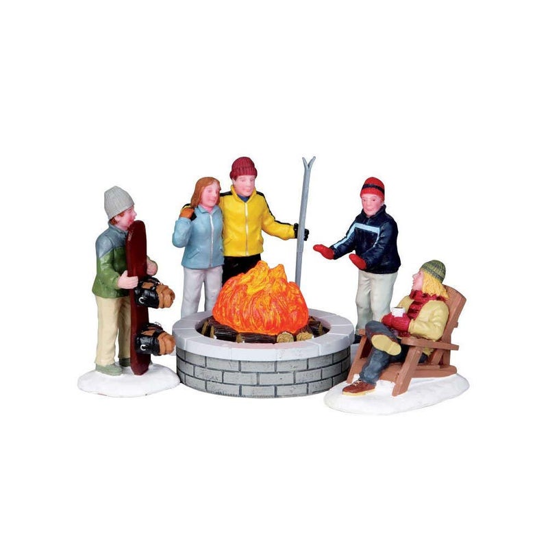Lemax Lemax Fire Pit Set of 5 Battery Operated 45V 04223 