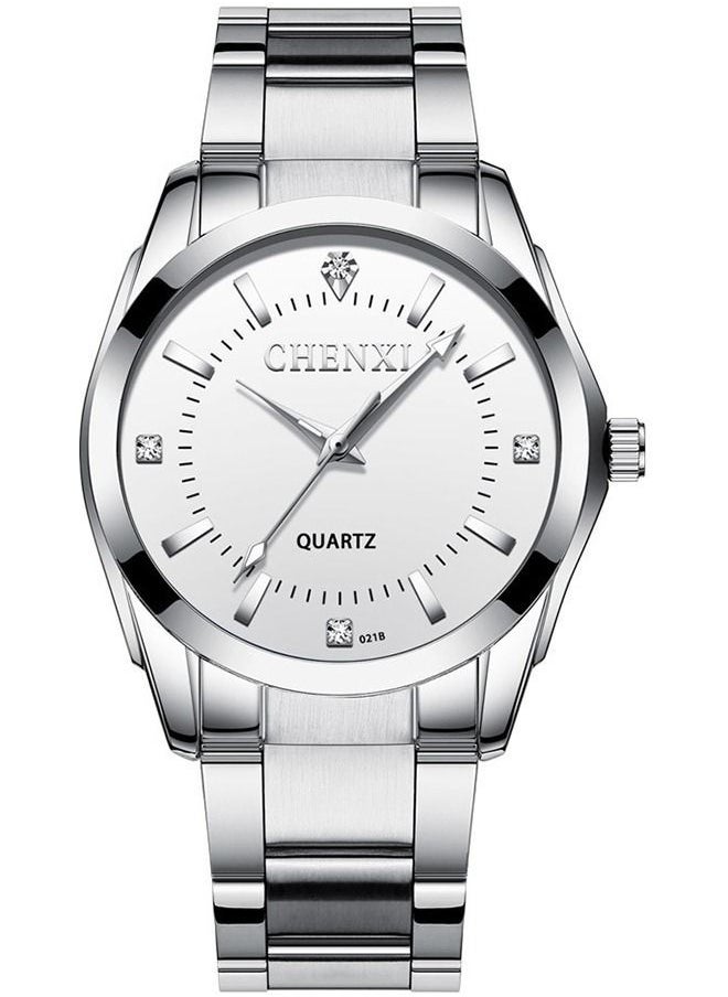 Chenxi - Men's Classic Wrist Watch  Silver/White - Image 1
