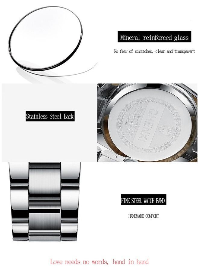 Chenxi - Men's Classic Wrist Watch  Silver/White - Image 1
