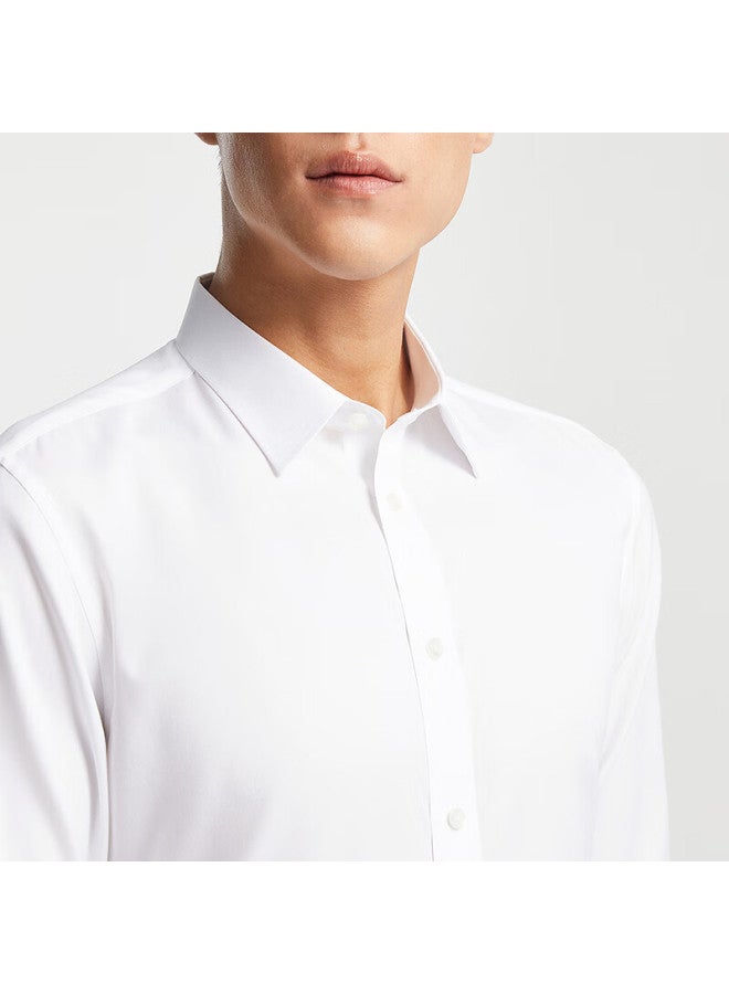 Youngor Men's Dp Wrinkle-free Long Sleeve Shirt Spring New Official Business Solid Casual Commuter Shirt 109890 - Image 2