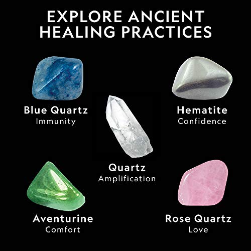 Blue Marble National Geographic Selenite Crystal Set - 2 lbs of Bulk Selenite Wands & 5 Premium Crystals, Rose Quartz, Hematite, Aventurine, Blue Quartz, Raw Crystals, Gemstones - Image 3