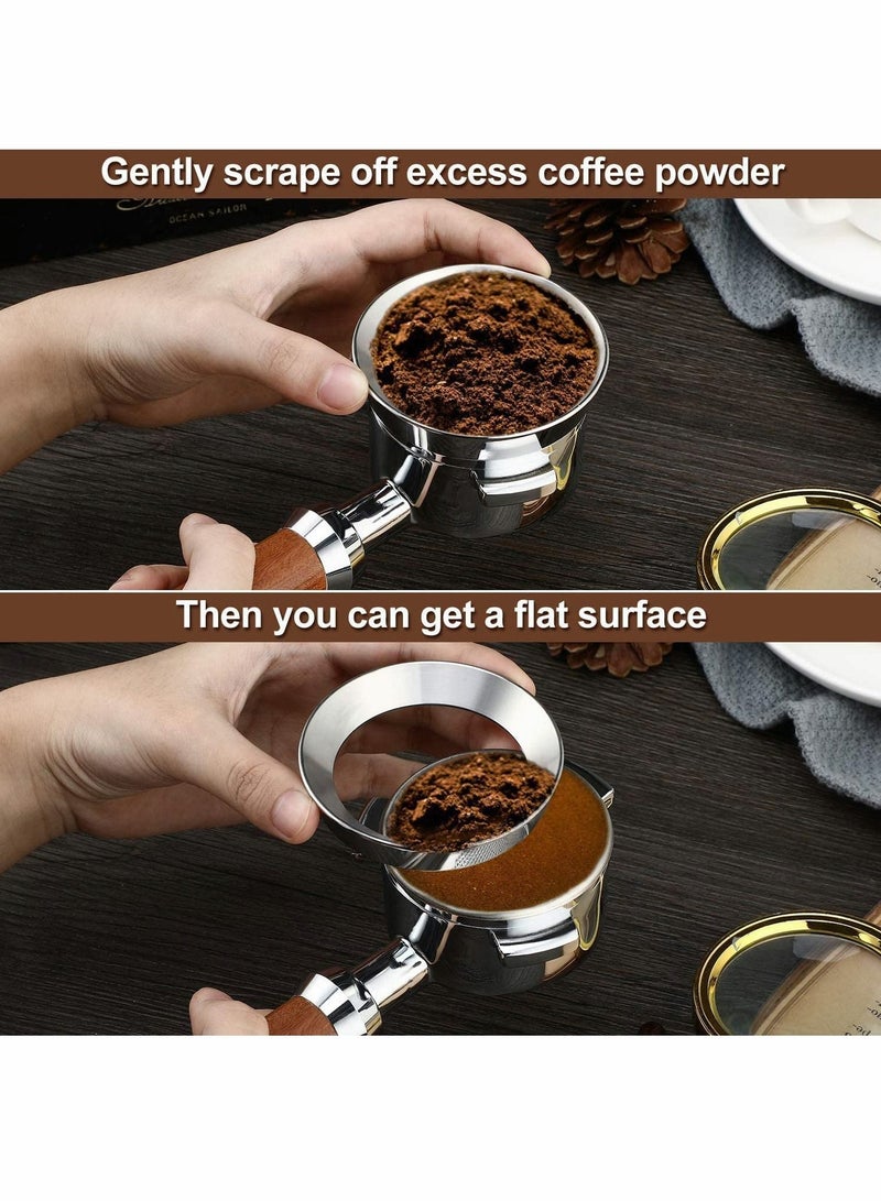 SYOSI حلقة جرعة 51 مم من الفولاذ المقاوم للصدأ حلقة جرعة القهوة قمع جرعة الإسبريسو حلقة بروتافلتر القهوة لـ 51 مم بورطافيلتر - Image 5