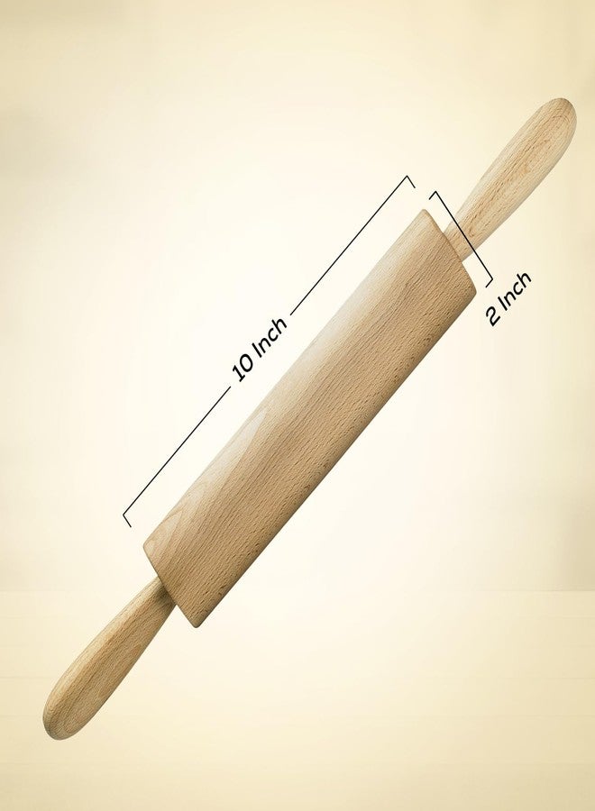 Mrs. Anderson's Baking Mrs. Anderson’s Baking Wooden Rolling Pin, German Beechwood with Steel Ball Bearings, 10-Inch by 2-Inch - Image 2