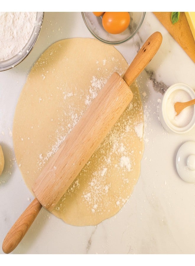 Mrs. Anderson's Baking Mrs. Anderson’s Baking Wooden Rolling Pin, German Beechwood with Steel Ball Bearings, 10-Inch by 2-Inch - Image 3