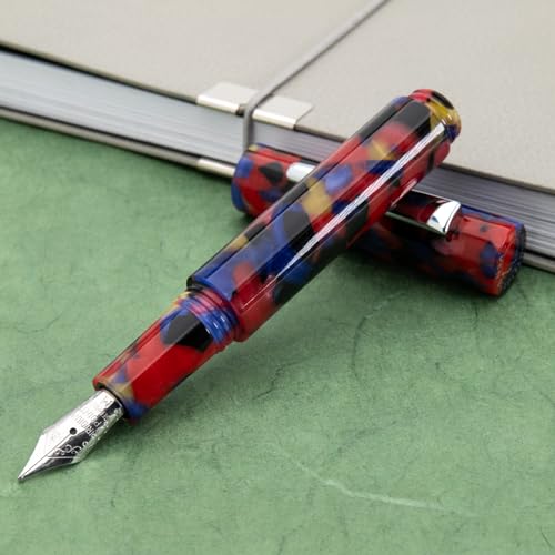 Monteverde MVP Fountain Pen Red Puzzles Stub Nib Compact Versatile Mini Pocket Pen JoWo GermanMade Nib Cartridge Eyedropper Fill - Image 3