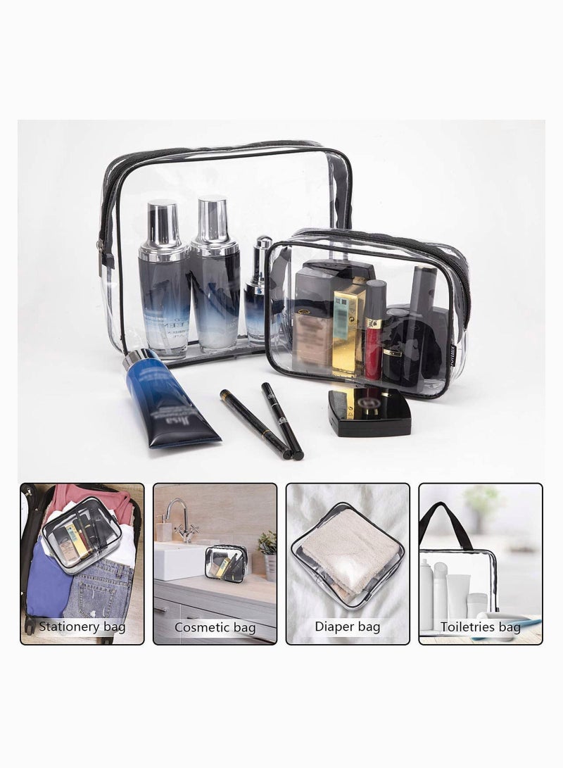 Clear Toiletries Bag, Funnasting 3 in 1 Waterproof Toiletry Travel Bag PVC Wash Makeup Business Bathroom for Men, Women and Kids - Image 4