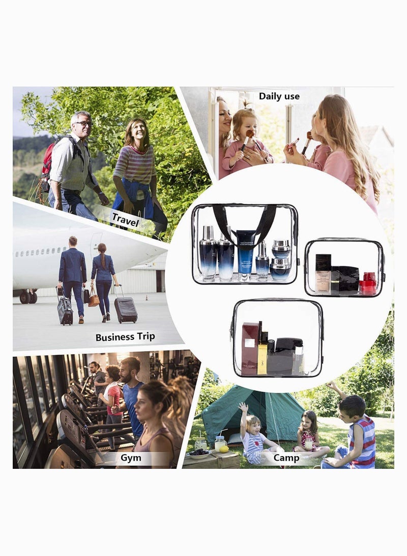 Clear Toiletries Bag, Funnasting 3 in 1 Waterproof Toiletry Travel Bag PVC Wash Makeup Business Bathroom for Men, Women and Kids - Image 5