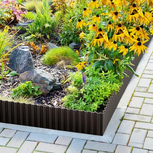 LAVEVE Corrugated Metal Garden Edging 10 x 20Ft Landscape Edging Border for Lawn Flower Bed Garden Fence Paver Edging Black - Image 3