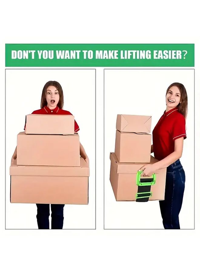 Green Adjustable Lifting Strap with Ergonomic Handle for Heavy Furniture and Appliances Moving - Image 4