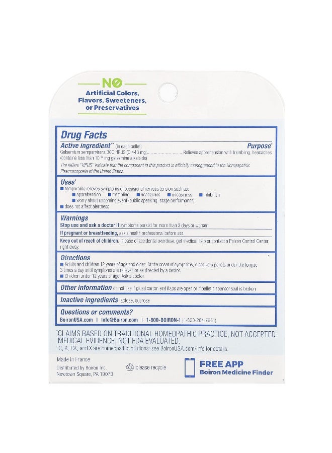 Boiron, Gelsemium, Meltaway Pellets, 30C, 3 Tubes, Approx. 80 Pellets Each (Packaging may vary) - Image 2