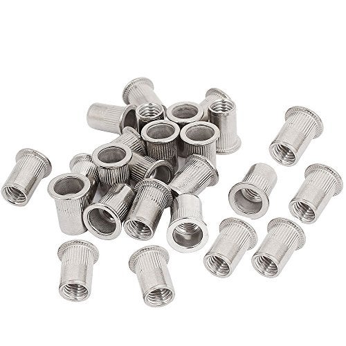 Sprite Science 30PCs 1/4"-20 Stainless Steel Rivet Nuts Nutsert Threaded Rivet Insert Rivnuts 1/4-20UNC - Image 2