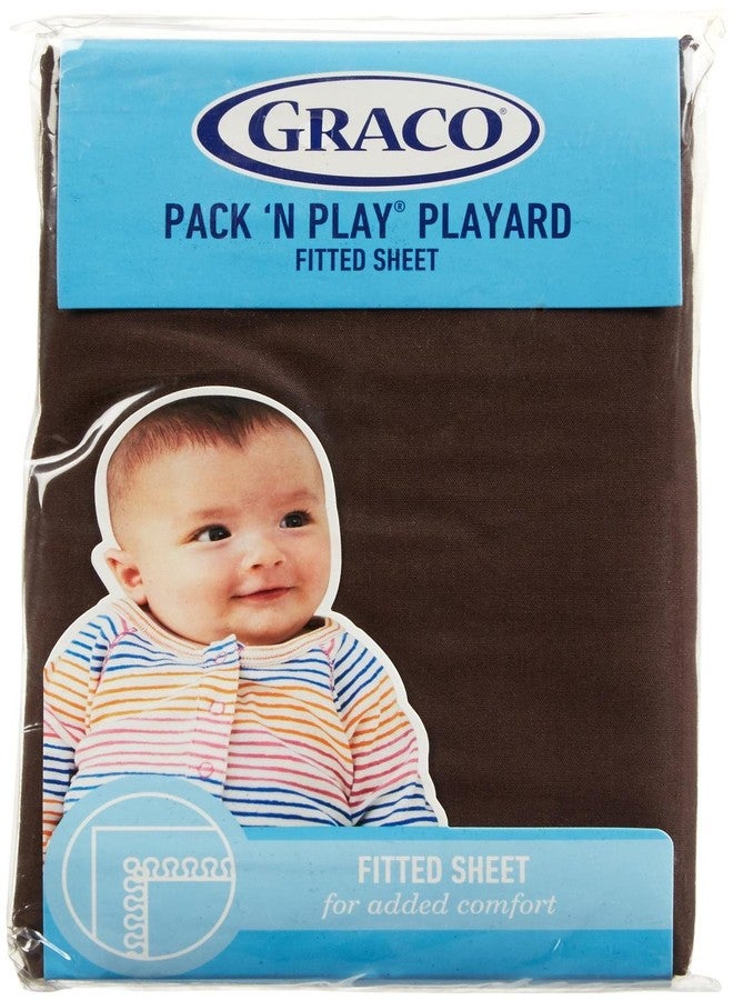 Graco Pack 'n Play Playard Sheet - Chocolate Brown - Image 1