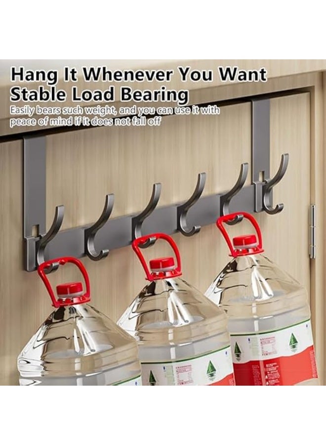 Over The Door Hooks，Heavy Duty Over The Door Hooks，12 Hooks，Strong Load-Bearing Capacity, Stable and Durable，Space Saving ,for Hanging Clothes,Coats,Bags,Towels and Hat,Black - Image 5