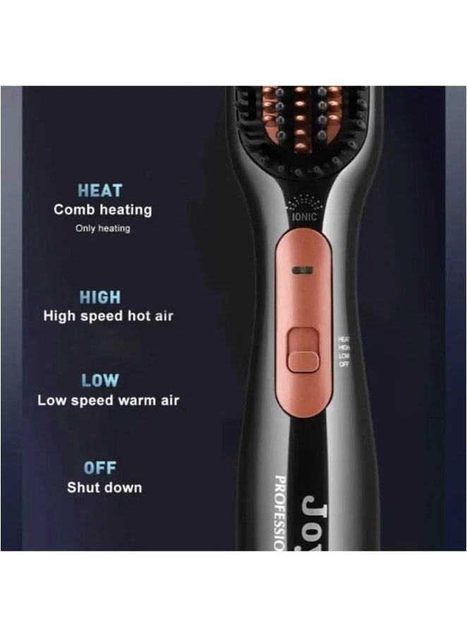 JOY CARE 2-in-1 Hair Dryer & Volumizing Styling Brush with Ionic Technology – Hot Air Brush for Straightening, Smoothing, Curling & Adding Volume – Anti-Frizz Blow Dryer Brush for All Hair Types – Ergonomic Handle, Lightweight Design for Salon Results at Home - Image 3