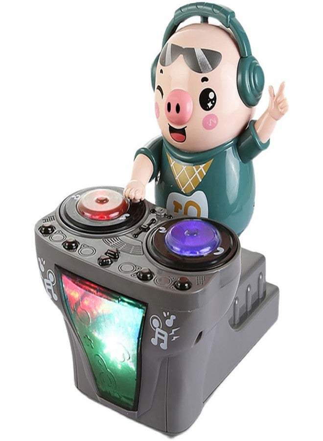 Miracland DJ Pig - Funny Musical Toy for Toddlers, Scratch DJing Dancing Piggy With Dynamic Music and Colorful Lights - Image 1