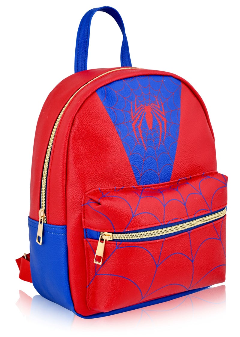 Fast Forward Marvel Spiderman Backpack for Men, Women, Unisex | Cute PU Leather 10" Spider-Man Mini Backpack Purse Shoulder Purse | Spiderman Bag and Accessories - Image 2