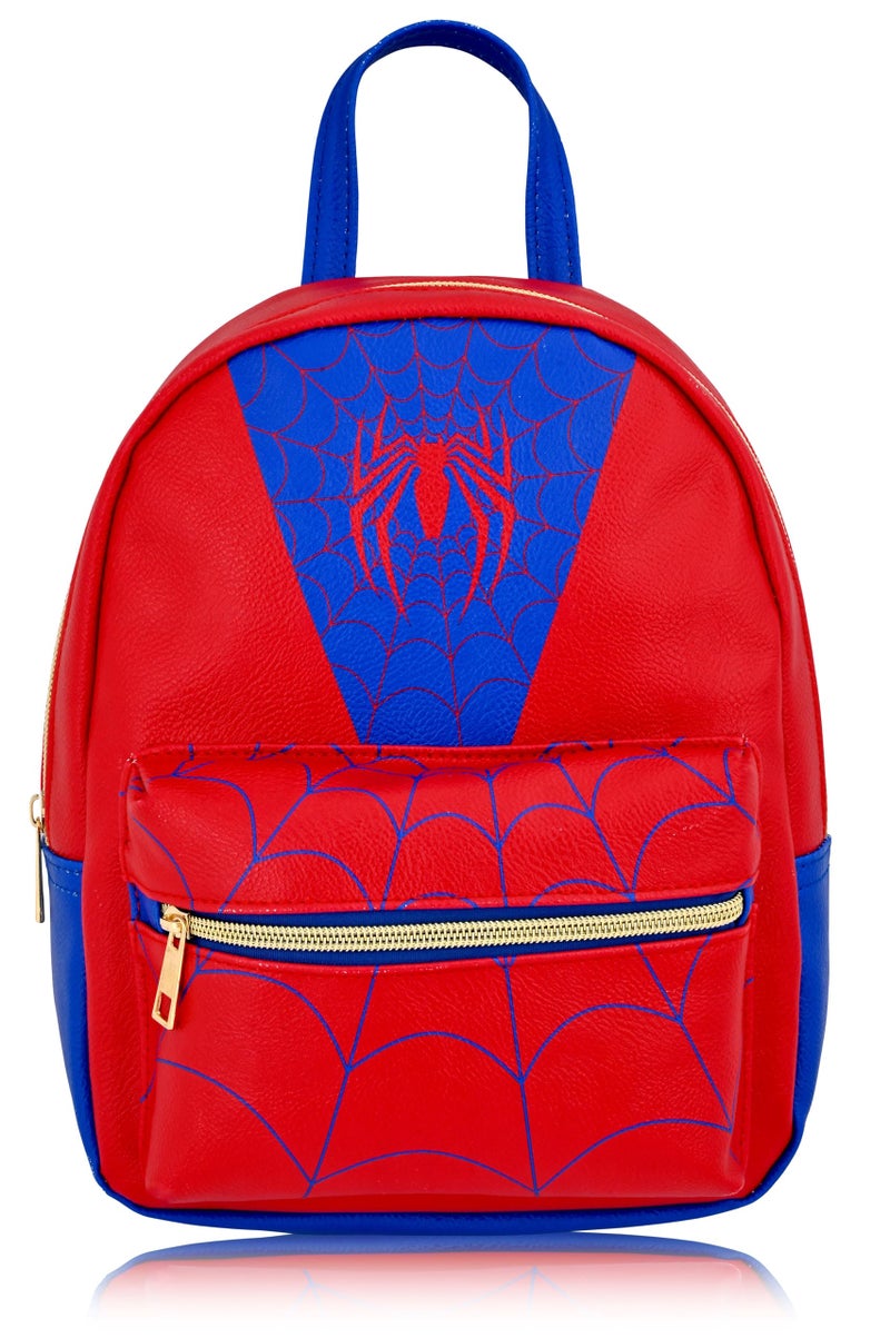 Fast Forward Marvel Spiderman Backpack for Men, Women, Unisex | Cute PU Leather 10" Spider-Man Mini Backpack Purse Shoulder Purse | Spiderman Bag and Accessories - Image 1