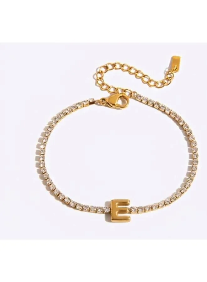 روفو Letter E Initial Tennis Bracelet