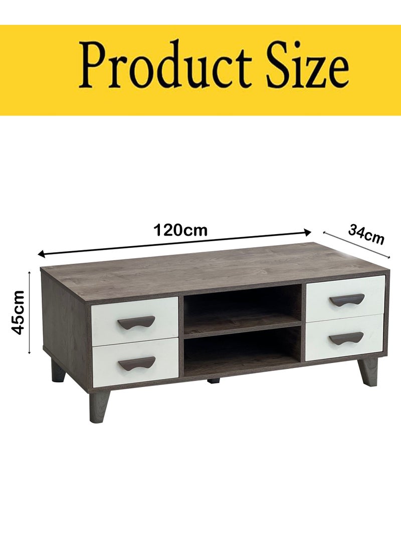 Living Plasma TV Table, With Shelf 120*34*45 CM - Image 2