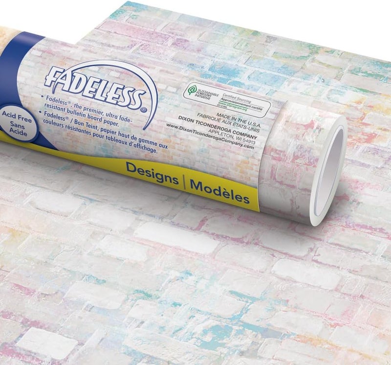 Fadeless Bulletin Board Paper, Fade-Resistant Paper for Classroom Decor, 48” x 50’, Graffiti Wall, 1 Roll - Image 1