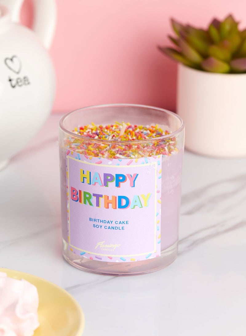 Birthday Cake Happy Birthday Sprinkle Candle